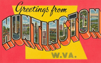 Red Greetings From Huntington, West Virginia Magnet