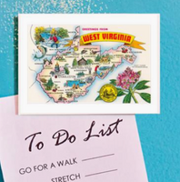 Vintage Map Greetings From West Virginia Magnet