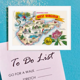 Vintage Map Greetings From West Virginia Magnet
