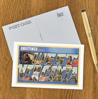 Vintage Style Postcard - Greetings From West Virginia Coal Miner