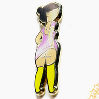 The Moon Cheeky Girl Enamel Pin
