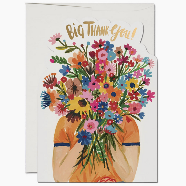 Face Full Of Flowers Thank You Card