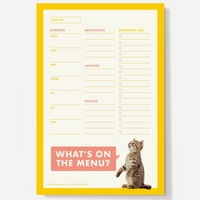Kitten What's On The Menu Meal Planner Pad