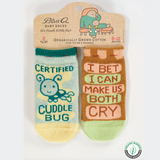 Blue Q Baby Socks - Certified Cuddle Bug / Bet I Can Make Us Both Cry