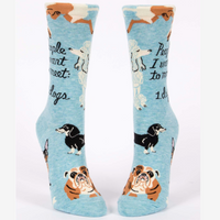 Blue Q Women's Crew Socks - People To Meet: Dogs