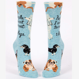 Blue Q Women's Crew Socks - People To Meet: Dogs