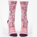 Blue Q Women's Crew Socks - Go away I'm Introverting