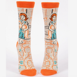 Blue Q Women's Crew Socks - My Cat Is Cool As Fuck