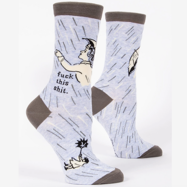 Blue Q Women's Crew Socks - Fuck This Shit