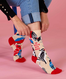 Blue Q Women's Crew Socks - Really Into Birds
