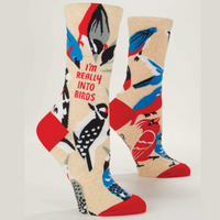 Blue Q Women's Crew Socks - Really Into Birds