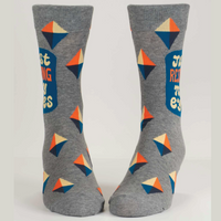 Blue Q Men's Crew Socks - Resting My Eyes