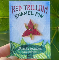 Red Trillium Enamel Pin