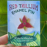 Red Trillium Enamel Pin