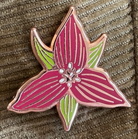 Red Trillium Enamel Pin