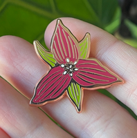 Red Trillium Enamel Pin