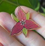 Red Trillium Enamel Pin