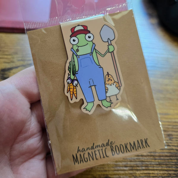 Magnetic Bookmark - Farmer Frog