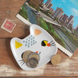 Ceramic Trinket Tray - Meow Meow Cat