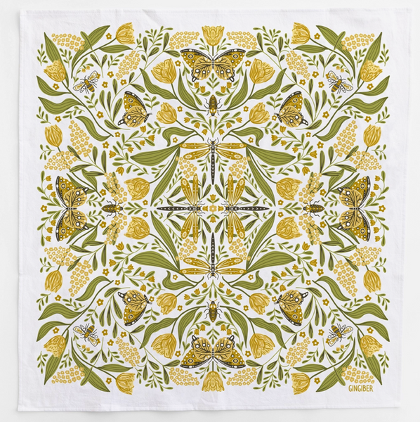 Golden Garden Gingiber Tea Towel