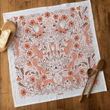 Forest Foxes Gingiber Tea Towel