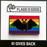 Mothman Pride Flag Enamel Pin