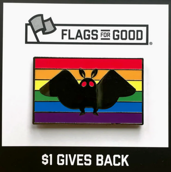 Mothman Pride Flag Enamel Pin
