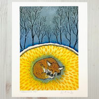 Sleeping Fox Archival Print