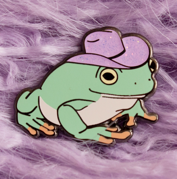 Cowgirl Frog Enamel Pin