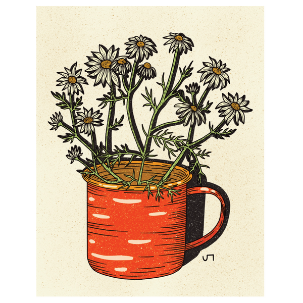 Enamel Mug Daisies Print