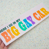 Big Gay Car Sticker