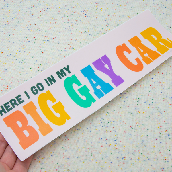 Big Gay Car Sticker