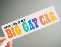 Big Gay Car Sticker