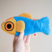The Fish Pouch - Blue + Yellow