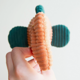 The Fish Pouch - Coral + Dark Green