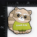Rubber Magnet - Trash Life Raccoon
