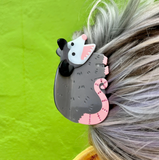 Acrylic Hair Claw - Opossum