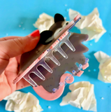 Acrylic Hair Claw - Opossum