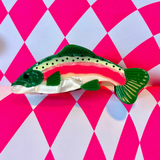 Acrylic Hair Claw - Rainbow Trout