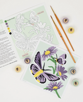Mini Paint By Numbers Kit - Lavender Butterflies