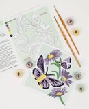 Mini Paint By Numbers Kit - Lavender Butterflies
