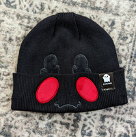 Beanie - Black Red Eyes Mothman