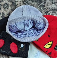 Beanie - Black Red Eyes Mothman