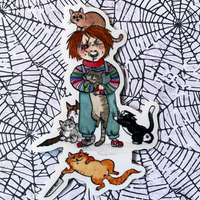 Child's Play With Cats Sticker