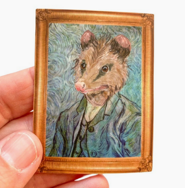 Vincent Van Gogh Opossum Sticker