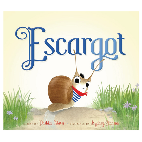 Book cover of 'Escargot' with a snail illustration on a grassy background