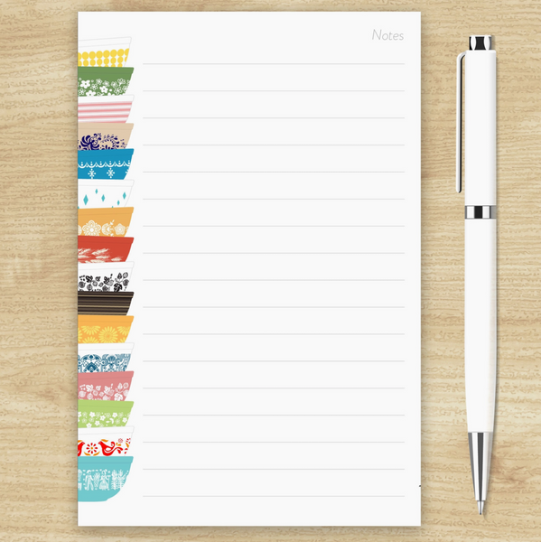 Vintage Bowl Stack Notepad