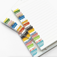 Colorful stationery items on a white surface