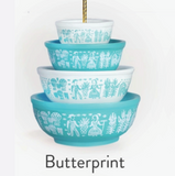 Resin Ornament - Miniature Pyrex Bowl Stack