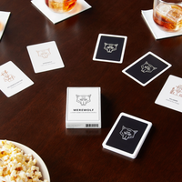 Werewolf cards on a table with drinks and popcorn